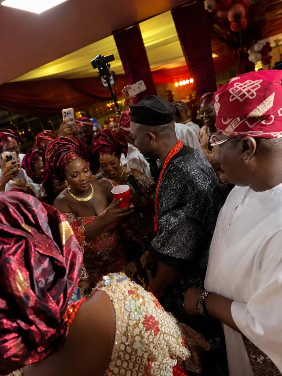 Guests seated at a chieftaincy investiture ceremony.